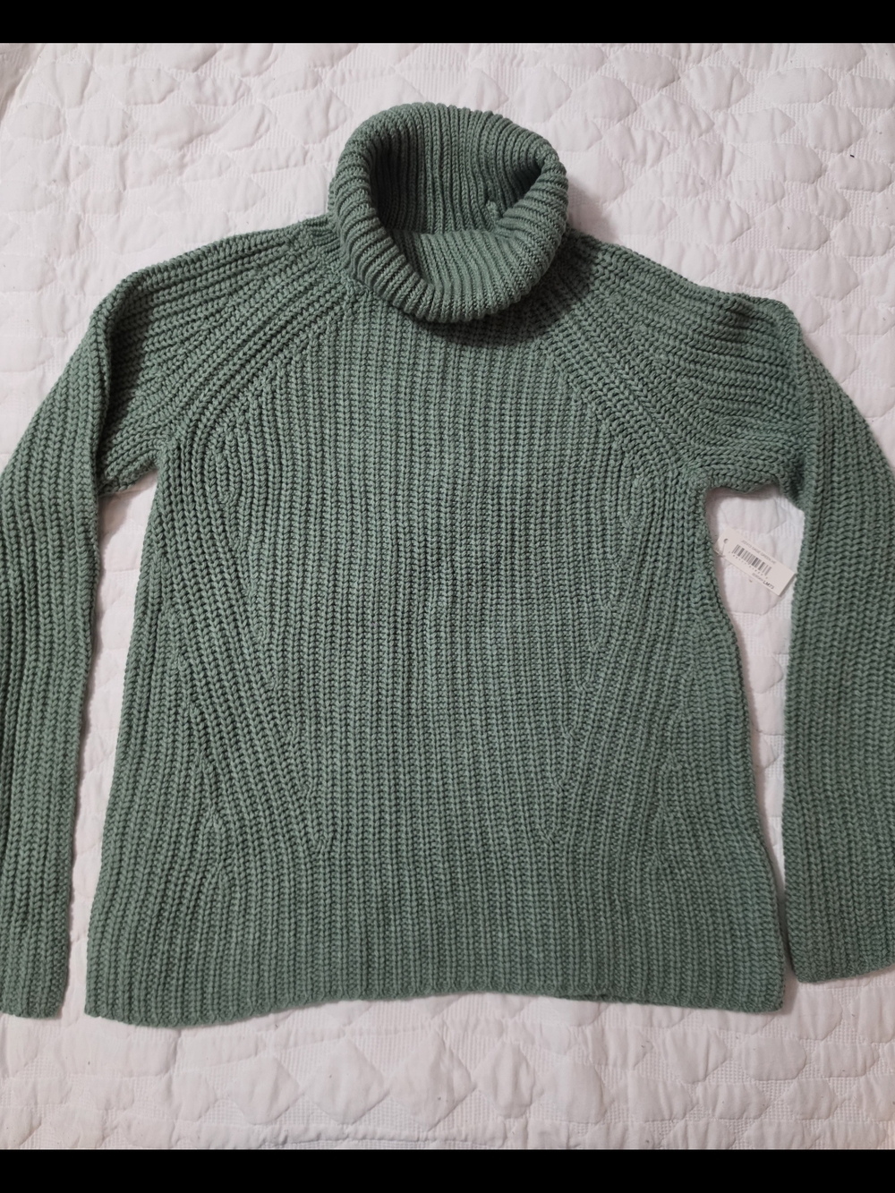 Goodthreads Sage Green Turtleneck Chunky Knit Sweater